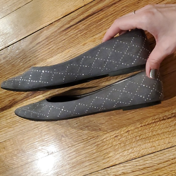 3/$15 sale Grey rhinestone flats - Picture 2 of 7